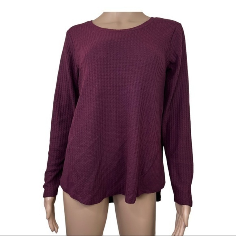 Sunday Women Top Blouse Red Burgundy Size M